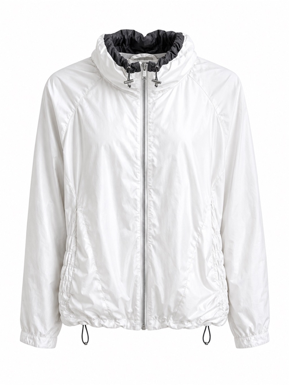 Sunice White Lightweight Active Hooded Windbreaker Jacket Size M